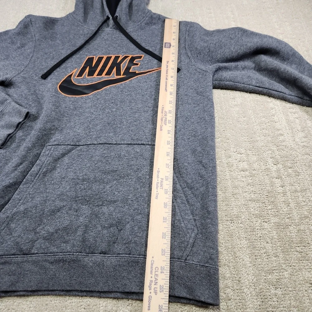 Nike Hoodie Men Small Gray Futura Fleece Cotton Blend Training